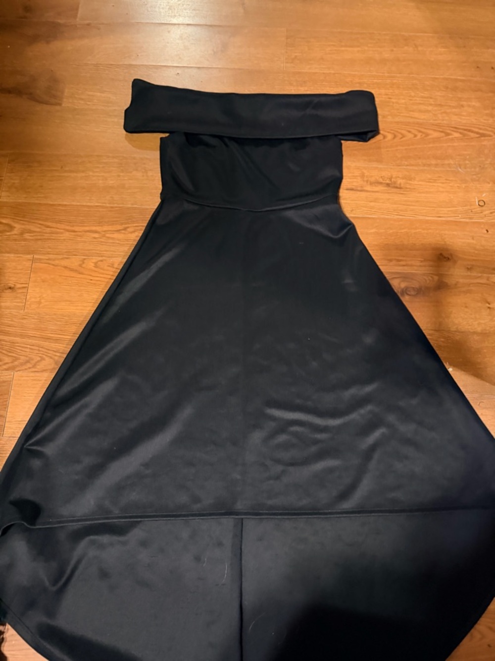 Charlotte Russe Black One-Shoulder A-Line Dress